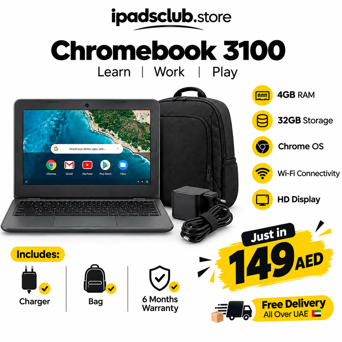 Dell Chromebook 3100 – 11.6" | 4GB/32GB